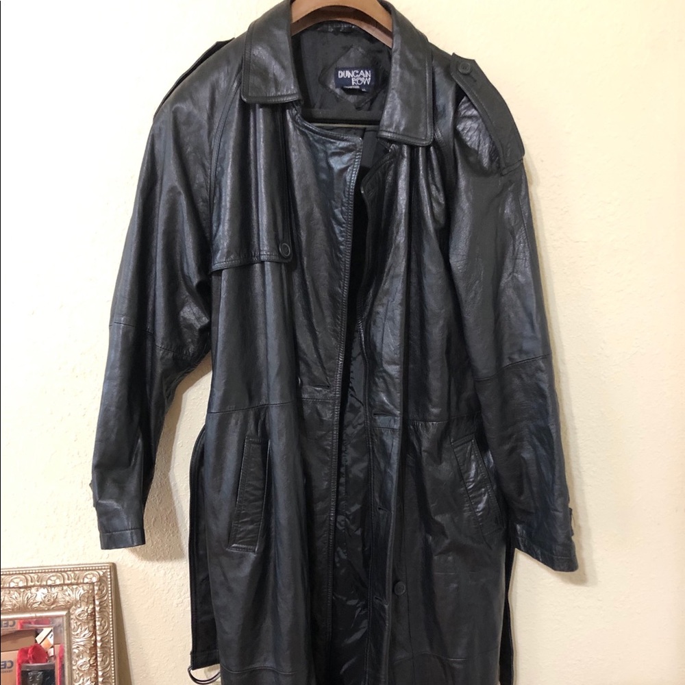 Leather trench